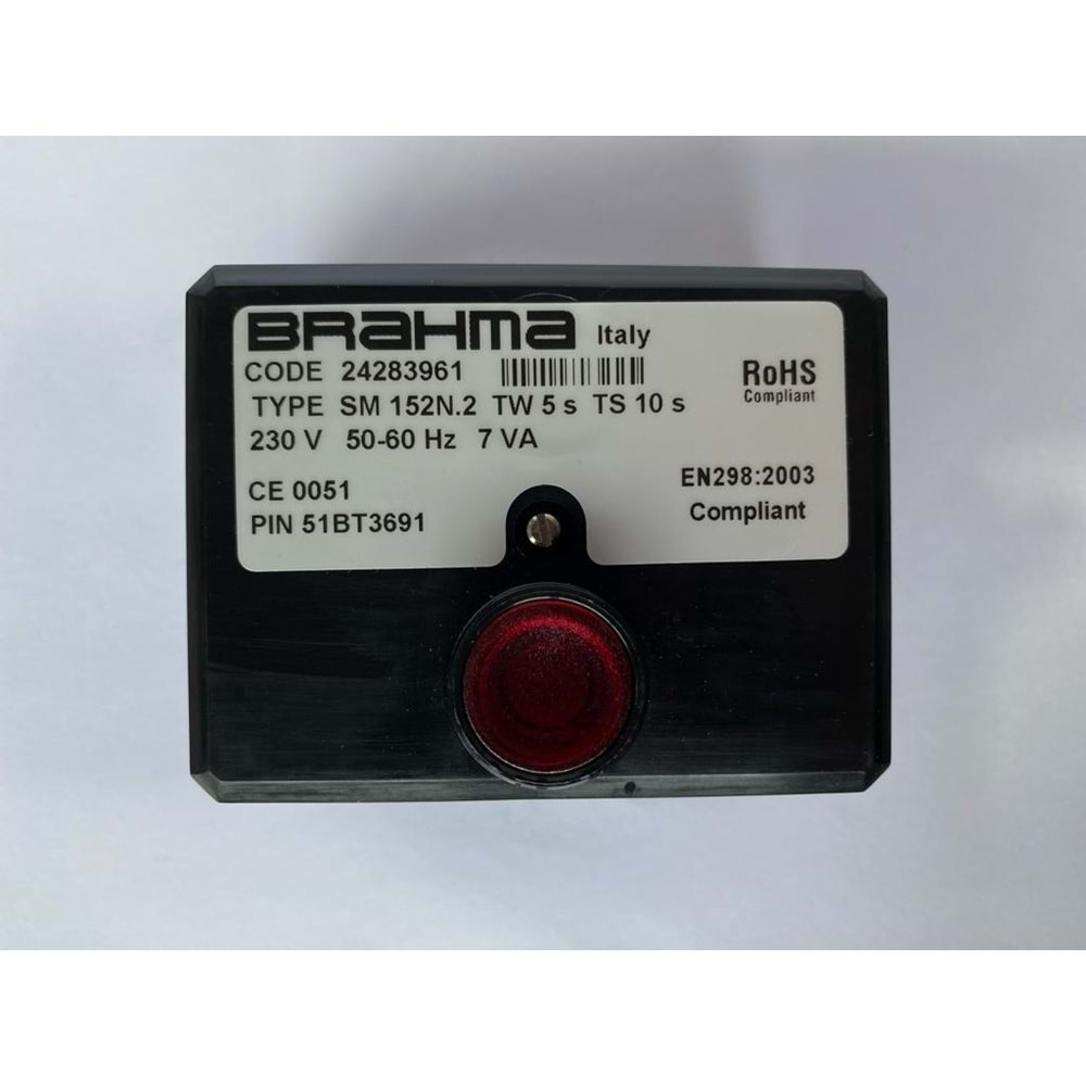 BRAHMA SM152N.2 Brülör Otomatiği 24283961 TW5s TS10s 230V 50-60Hz 7VA