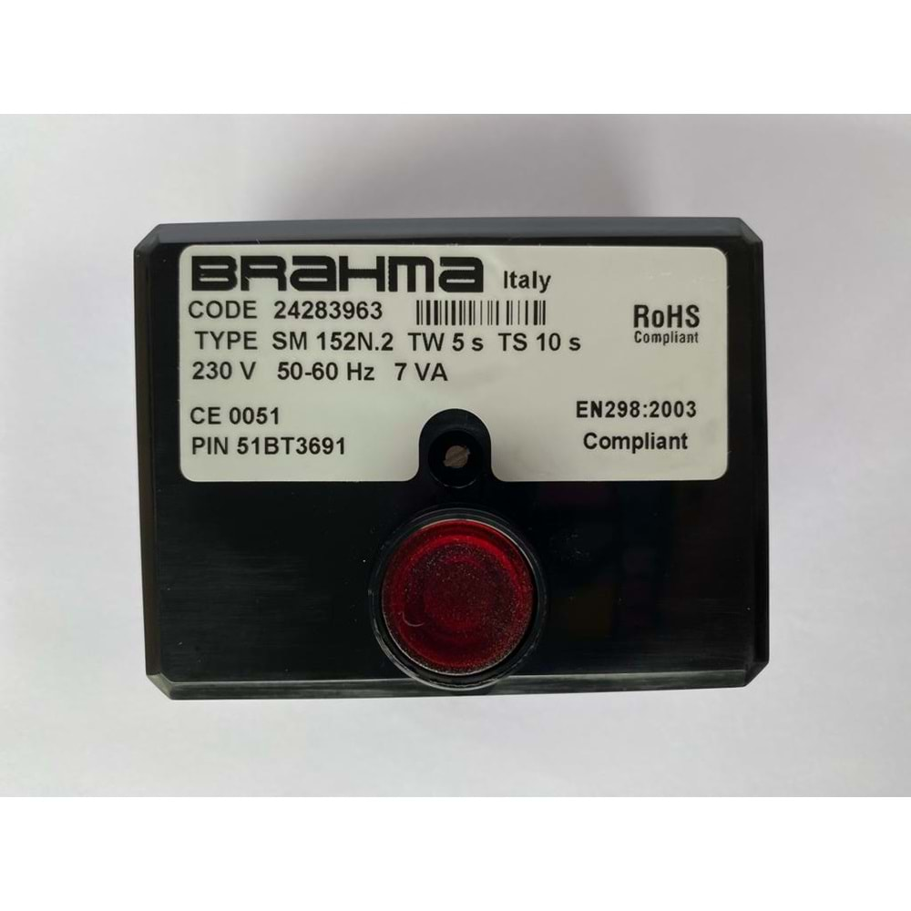 BRAHMA SM152N.2 Brülör Otomatiği 24283963 TW5s TS10s 230V 50-60Hz 7VA