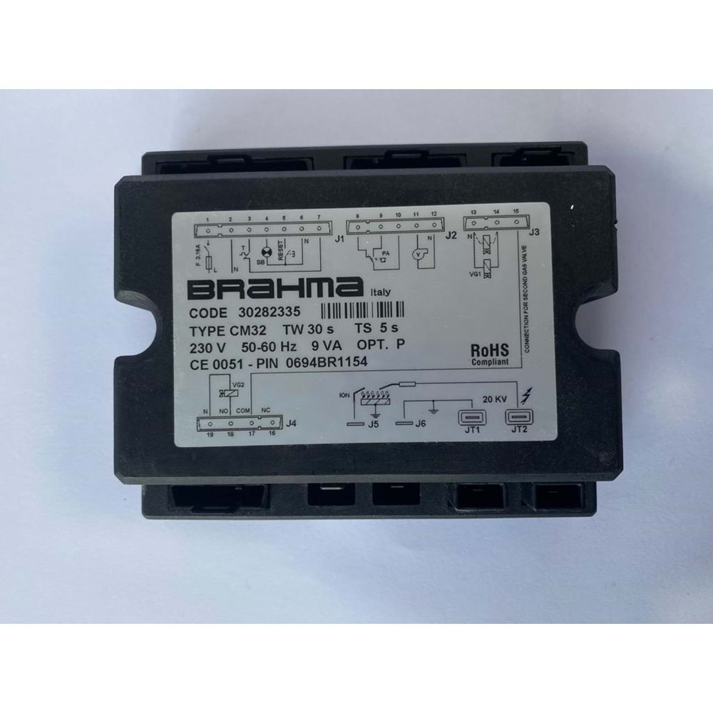 BRAHMA CM32 Brülör Otomatiği 30282335 TW30s TS5s 230V 50-60Hz 9VA