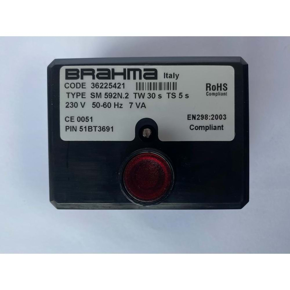 BRAHMA SM592N.2 Brülör Otomatiği 36225421 TW30s TS5s 230V 50-60Hz 7VA