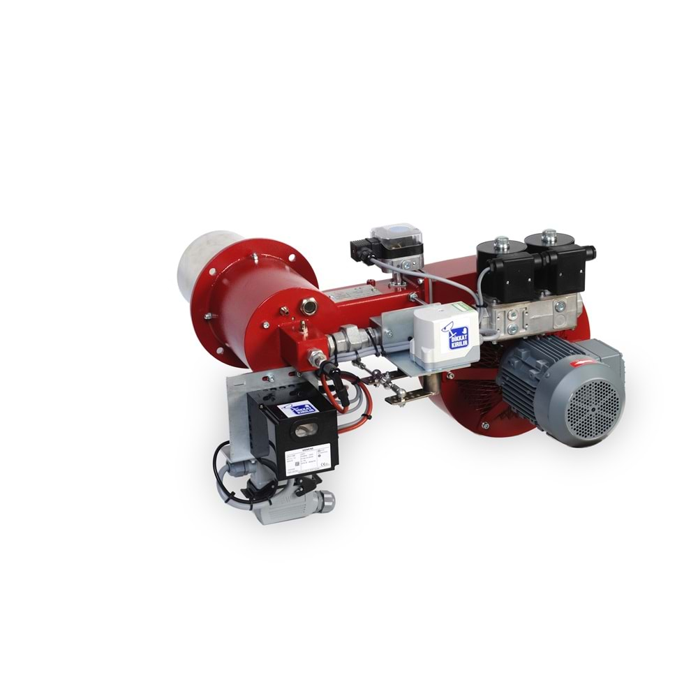 NAM BURNER RAM100 Brülör Max= 125kW, Min= 5kW Çalışma aralığı 25:1 Gaz Giriş Basıncı=20-50 mbar