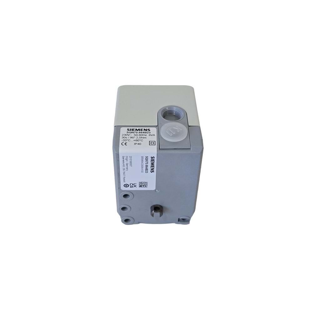 SIEMENS SQN70.664B23 Servomotor 230V 50/60Hz 6VA 30s/90°C 2.5Nm -20…+60°C