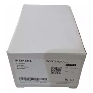 SIEMENS SQN71.424A20 Servomotor 230V 50-60Hz 6VA 7(1)A 250V 12s/90° 2.5Nm