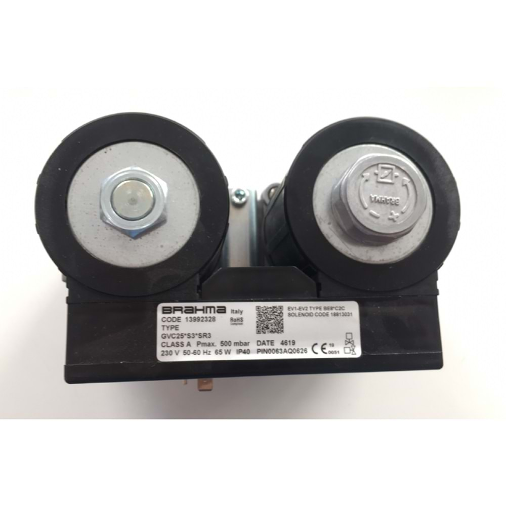 BRAHMA GVC25*S3*SR3 Double Solenoid Valf 13992329 Pmax 500mbar 230V 50-60Hz 65W