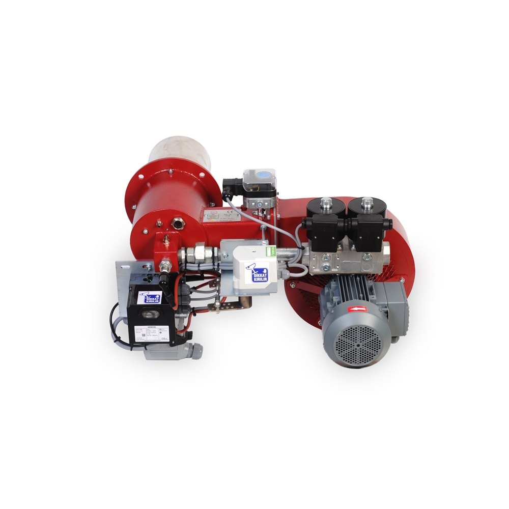 NAM BURNER RAM100 Brülör Max= 125kW, Min= 5kW Çalışma aralığı 25:1 Gaz Giriş Basıncı=20-50 mbar